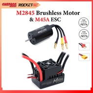 SURPASS HOBBY M2845  3100KV 3800KV 4400KV Waterproof Brushless Motor With M45A ESC For 1/12 1/14 RC 