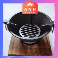 Bếp gang nướng than hoa bếp gang nướng thịt bếp cồn chiên BBQ