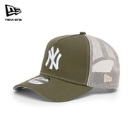 New Era 9FORTY A-Frame Trucker New York Yankees New Olive Snapback Cap