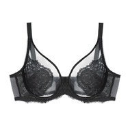 Pakaian dalam renda seksi untuk wanita set cup penuh berwarna merah muda payudara kecil dan payudara