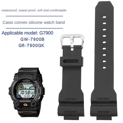 Suitable for Casio G-SHOCK series G-7900 GW-7900B-1 GW-7900B convex silicone strap