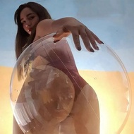 5 Feet Giant Inflatable Beach Balls 60 Inch Large Transparent Beach Ball for Kids Summer Swimming Po