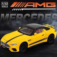 C 1:24 Mercedes-Benz Sl63 Sports Car Alloy Scale Model Diecast Metal Sound&Light Collection Chi