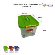 Transparent CONTAINER BOX 38 L - GOLDEN OX