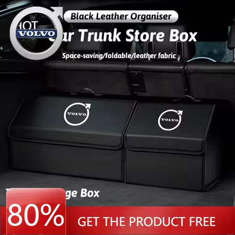 Emblems 2026 New For Volvo Car Trunk Organizing Storage Box Auto Interior Accessories For Volvo XC90