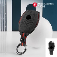 Suede Fur KeyBag Car Remote Key Case Cover Shell Keychain Accessories For Mercedes-Benz C200l A200l 