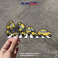 Bumblebee Transformers Zebra Line Car Sticker Mecha Cartoon Creative Decoration Door Helmet Sticker