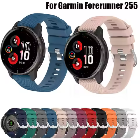 Silicone 18mm 20mm 22mm Watchband For Garmin Forerunner 255S 255 Vivoactive 3 4S Strap Wristband For