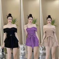 SBTK12 Quynh Anh Big Size Off Shoulder Blouse Set 50 to 95 kg (S/M/L/Xl/XXL)