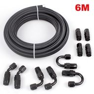 20Ft Universal AN6 AN8 Braided Oil Fuel LineHose 6M Stainless Steel Nylon CPE With 10 Swivel Hose En
