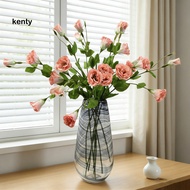 kT  Maintenance-free Flower No Pruning Fake Plant 28 Artificial Eustoma Flowers Long Stems Faux Silk