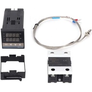 Fafeicy 0-400℃ Digital LED PID Temperature Controller Thermostat Kit Temperature Controller Kit AC 1