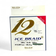 BULLZEN 12 ICE BRAID X12 Sulam PE Braided Line 150m/300m Tali pancing sulam benang casting kolam