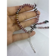 D2613 Natural Gem Raw Ore/Tourmaline Bracelet Movable Hand Circumference Weight: 7g Size: Diameter 8