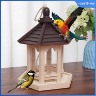 [RazecaMY] Outdoor Wood Hanging Feeder Lightweight Decorative Sturdy for Gardening Decor with Lanyar