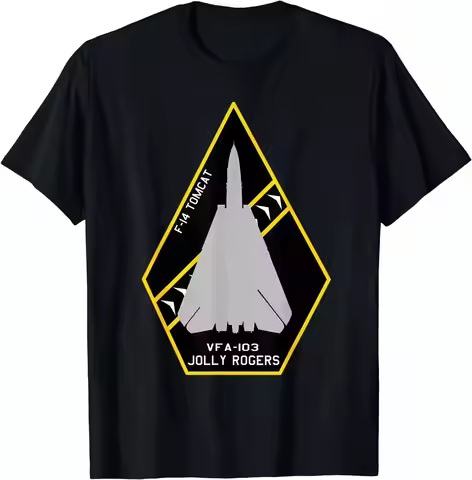 HOT F 14 Tomcat Vfa 103 Jolly Rogers Jet Aircraft Patch T Shirt Size S 5XL