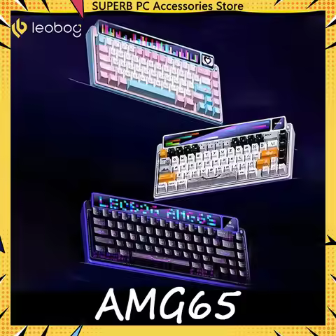 LEOBOG AMG65 Mechanical Keyboard TFT LED Screen Tri-mode RGB Hot Swap Gaming Keyboard Custom Compute
