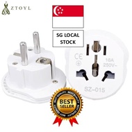 [SG FREE 🚚]16A Universal EU Travel Adapter Euro Converter UK US AU To EU AC Power Soet Plug Travel C