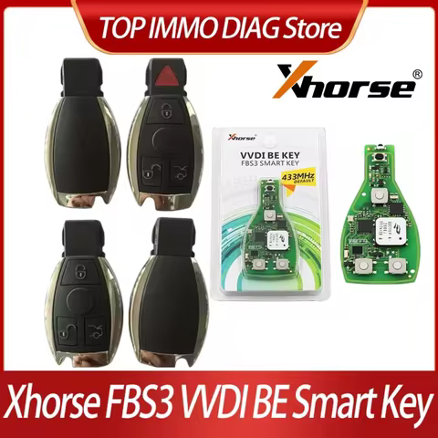 Xhorse VVDI BE KEY FBS3 XSBZ01 Smart key Keyless 433Mhz 315Mhz W204 W207 W212 W164 W166 W221 VVDI MB
