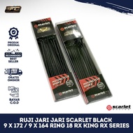 SCARLET BLACK GOLD RIM SPOKES Ring 18 9X172/9X164 RX KING RX SERIES ETC (SET)