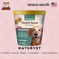 NaturVet VitaPet Senior Daily Vitamins Plus Glucosamine for Dogs 60 ct Soft Chews