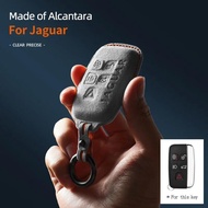 For Jaguar XE XF E Pace F Pace A9 A8 A9 X8 XJ XFL XJL Car Key Case Keychain Suede Cover Shell Protec