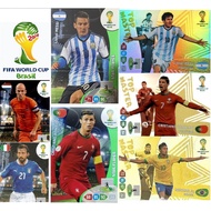 FIFA Football World Cup 2014 Vintage Panini Adrenalyn XL Cards - Messi, Ronaldo, Neymar, Robben and 