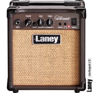 Laney® LA10 Acoustic Amp แอมป์โปร่ง แอมป์อคูสติก 10 วัตต์ มีช่องเสียบหูฟัง / มีช่องเสียบมือถือ ** ปร