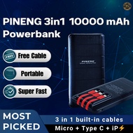 EG PINENG 10000MAH POWER BANK | Micro/ Type-C/ Lightning | Fast Charging | PINENG 3 in 1 Powerbank