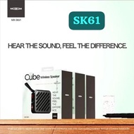 MOXOM MX-SK61 Mini Cube Wireless Speaker Bluetooth TWS Lanyard Stereo Sound Bass Music SK61