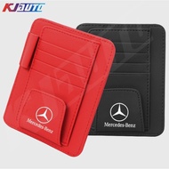 Mercedes Benz Leather Car Sun Visor Card Holder Glasses Clip Organizing Bag For Benz A B C E S Class AMG E200 W210 W203 W124 W204 W211 W123 W205 W212 W203 C200 E350 A180 CLA GLC