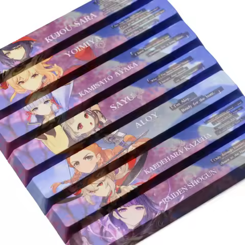 Dye Sub Keycap 6.25u spacebar pbt for mechanical keyboard Genshin Impact Raiden Kaede Sayu hara Aloy