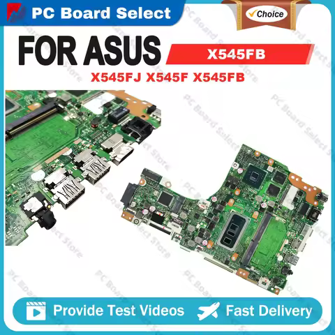 X545FB Mainboard For ASUS VivoBook W/i3-10110U i7-10510U i5-10210U 4GB/8GB-RAM R545FB X545FA X545FL 