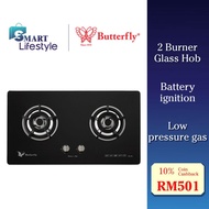 Butterfly 2 Burner Glass Hob BG-2E