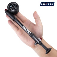 Beto Shock Pump MTB Fork / Rear Suspension Pump For Bicycle 400 PSI Hose Air Bicycle Hand Pump With Pressure Gauge Bike Inflator