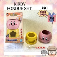 Kirby Ceramic Fondue Set Cheese Fondue Chocolate Fondue High Tea Dessert Accessories Bandai Kirby of the Stars [Direct from Japan] Never used