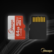 เมมโมรี่การ์ด Meago Micro SD Card / Micro SDHC Card / Class 10 เมมโมรี่ การ์ด 2GB 4GB 8GB 16GB 32GB 