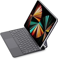ZENLU iPad Pro 12.9 inch 6th 5th 4th 3rd Gen Case with Keyboard Slim, Multi-Touch Trackpad, Power Digital Display, Floating Cantilever Stand, 7 Color Backlit Magic Keyboard Case (Black)