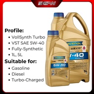 ECW Ori Ravenol VST 5W-40 1L 5L Fully Synthetic High-Performance Engine Oil Minyak Hitam Kereta