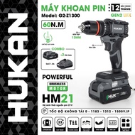 Máy Khoan Pin 13mm Hukan Z1300 3 Chức Năng Khoan Động Cơ Không Chổi Than Bảo Hành 12 Tháng