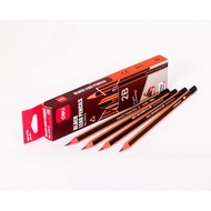 [ 5C ] Deli 37015 triangle body 2B pencil: 1 piece.- Bao Quan Stationery