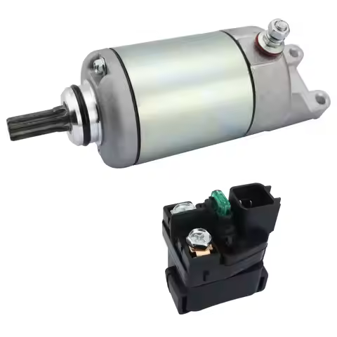 Starter Motor & Relay for Suzuki KingQuad 450 LT-A450X 2007-2010, KingQuad 500 LT-A500 2009-2020 OEM