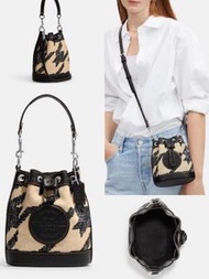 加拿大直送🇨🇦COACH Mini Dempsey Bucket Bag With Houndstooth Print