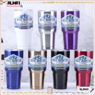 ALMA Tumbler, 30oz 304 Stainless Steel Car Cup, Portable Large Capacity 900ml Insulated Vacuum Flasks