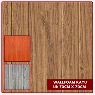 WallFoam 3D Wood Motif 3D Wall Foam Brown Wood Motif Wall Foam Wood Motif Wall AESTETIK