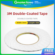3M | 3m Double-Sided Tape (Total Length 50m Width 3mm Thickness 0.1mm) Tape 3m Tape