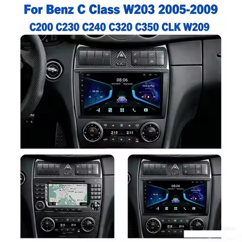 Android 16 For Mercedes Benz W203 W209 C180 C200 C220 C230 2005 - 2009 Carplay AutoMultimedia Car Ra