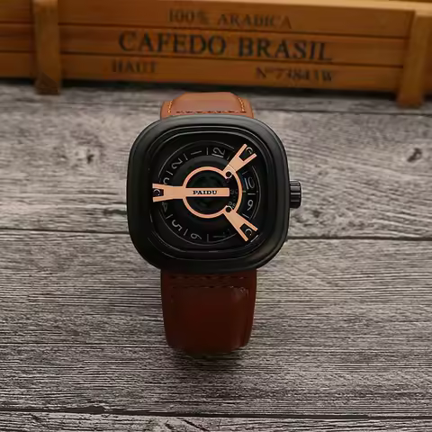 UTHAI BK47 Fashion punk style Men watch square belt turntable waterproof quartz watches sports clock
