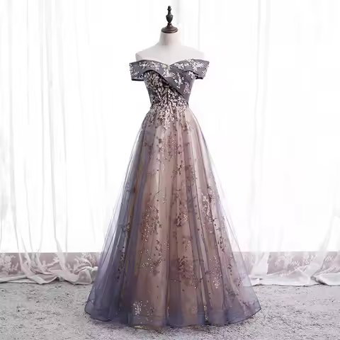 Banquet Evening Dress 2025 Autumn New Art Exam Vocal Heavy Industry Dress for Children's 18th Birthd