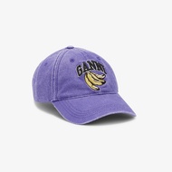 GANNI-Passion Flower Washed Canvas Cap